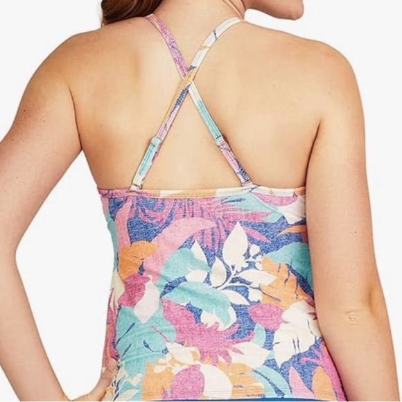 Speedo Colorful Tropical Print Tankini Top Size XL (top only) - Picture 2 of 10